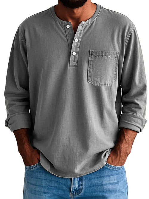Men's Button-Down Shirt | Long-Sleeve Longline