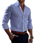 Men's Button-Down Shirt | Striped Long-Sleeve