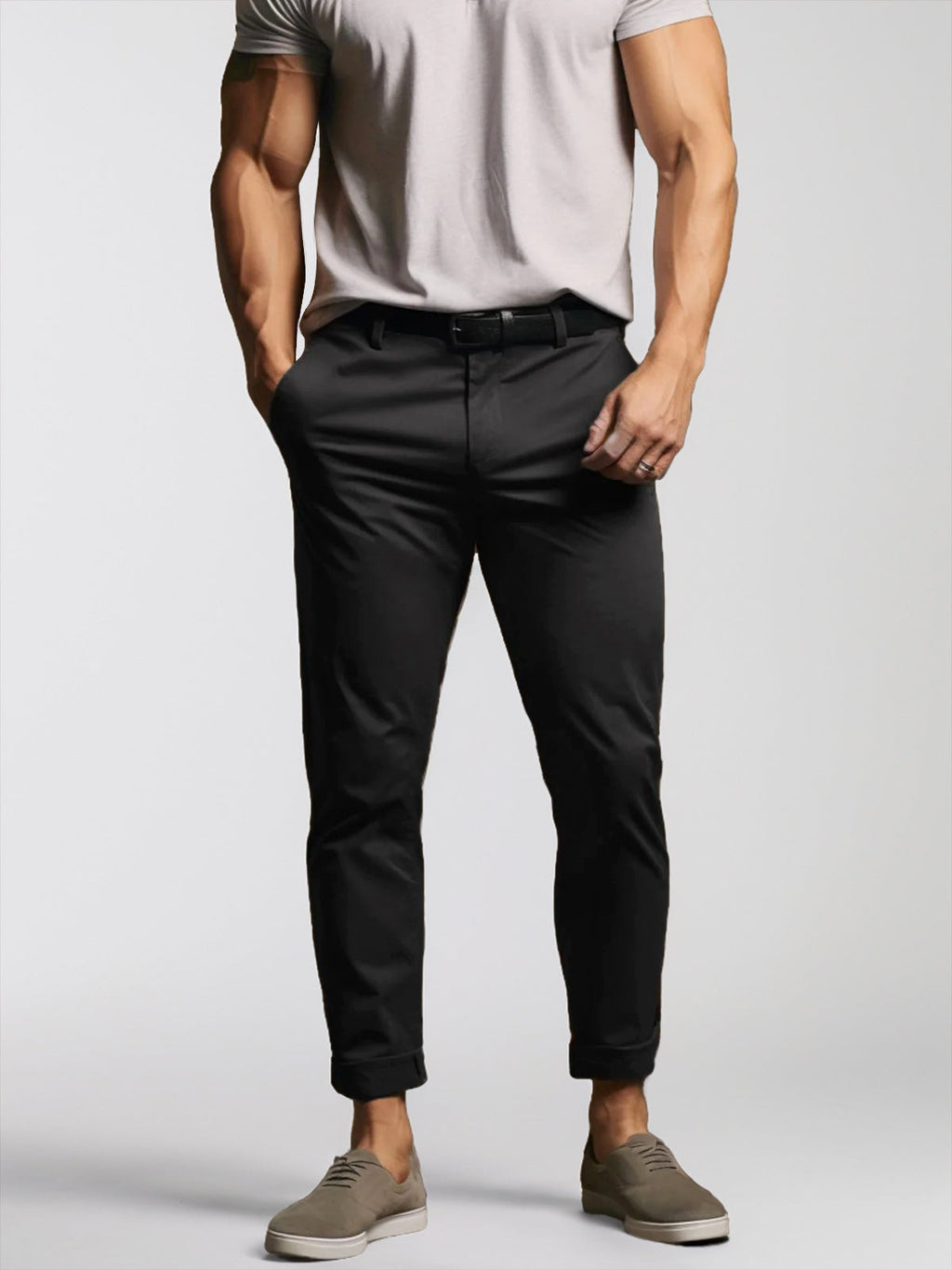 Men's Chino Trousers | High-Waisted Wide-Leg Summer