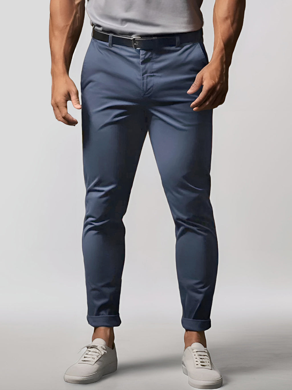 Men's Chino Trousers | High-Waisted Wide-Leg Summer