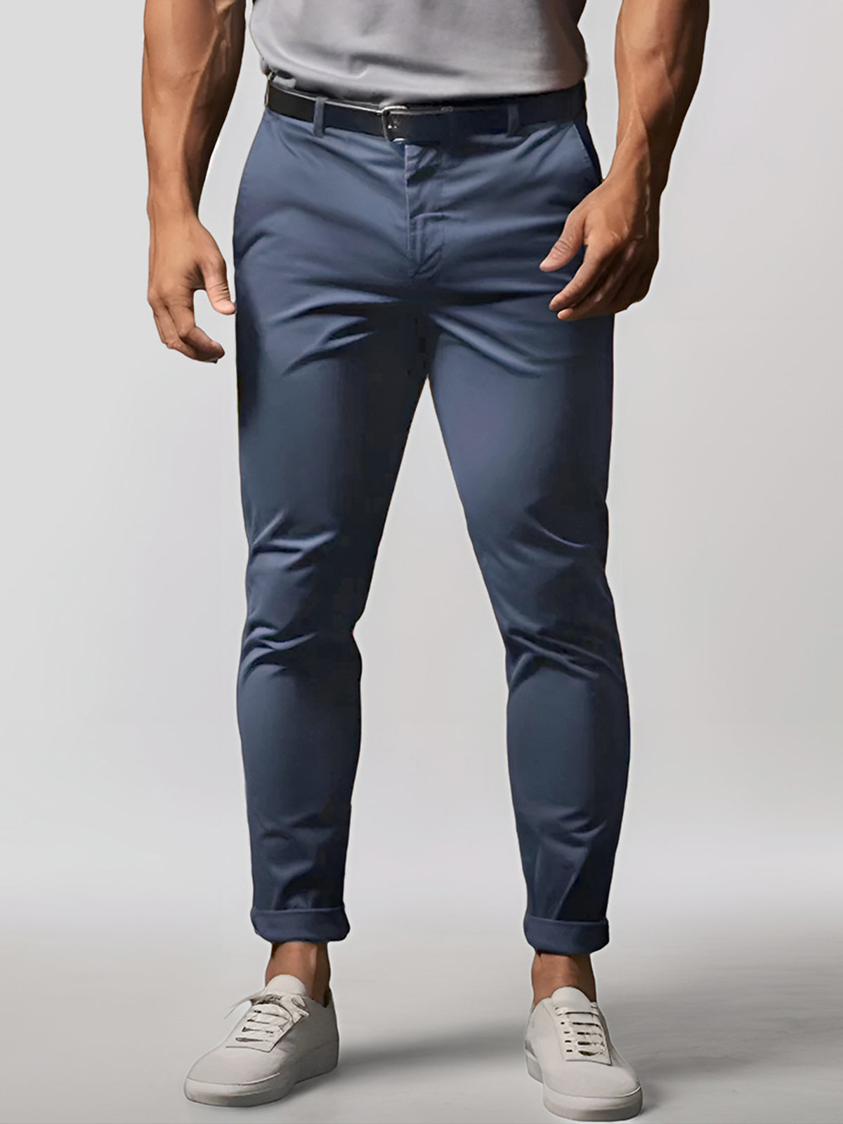 Men's Chino Trousers | High-Waisted Wide-Leg Summer
