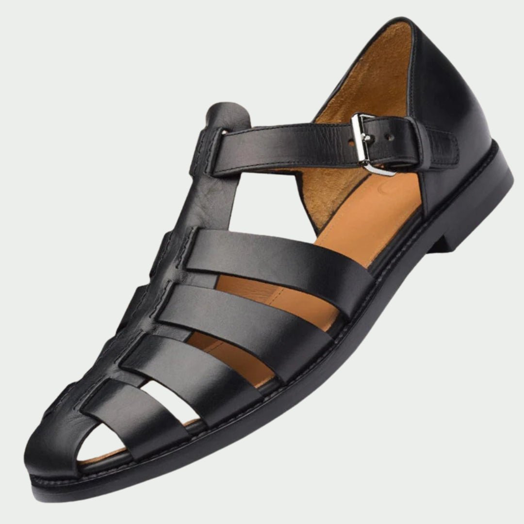 Men's Flat Sandals | Leather-Look Summer Strappy