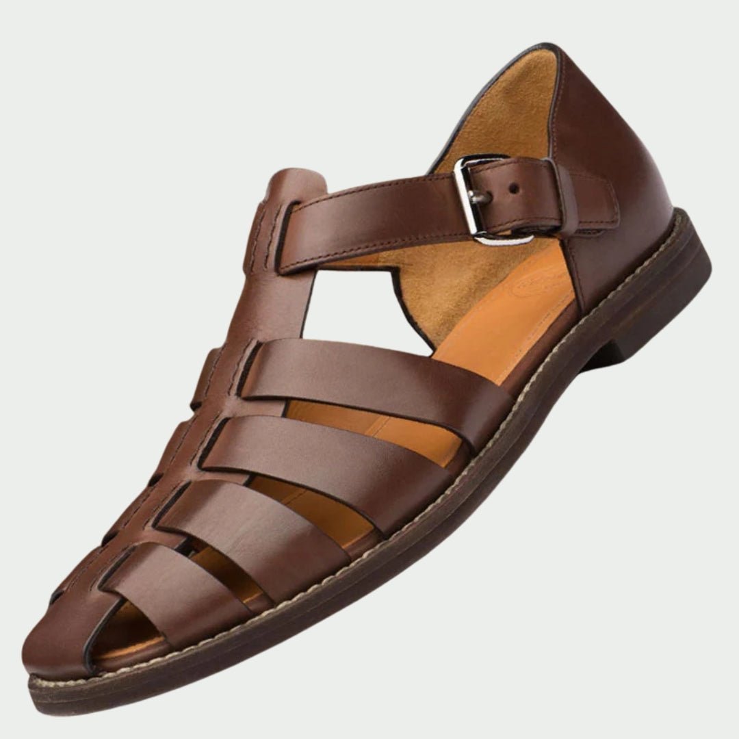 Men's Flat Sandals | Leather-Look Summer Strappy