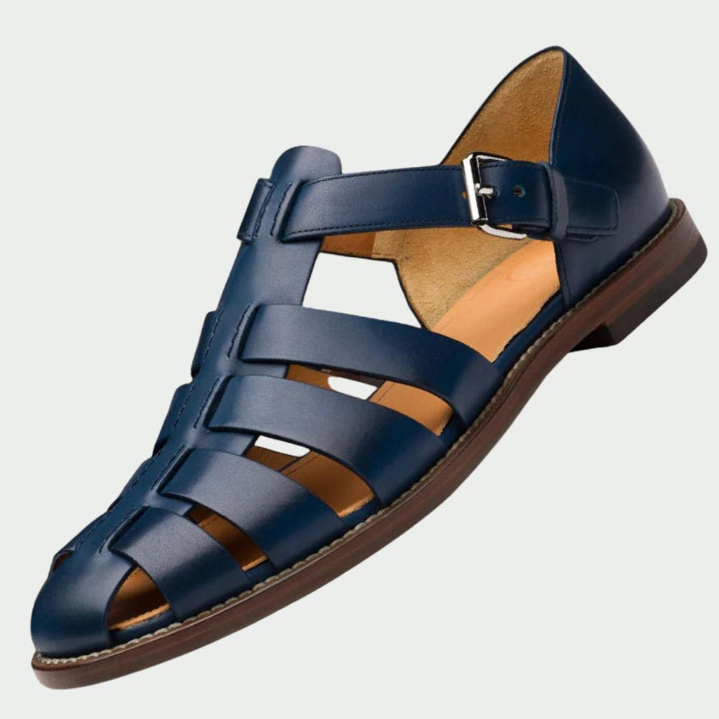 Men's Flat Sandals | Leather-Look Summer Strappy