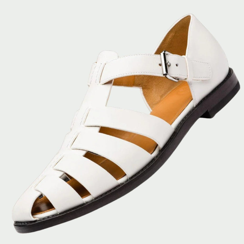 Men's Flat Sandals | Leather-Look Summer Strappy