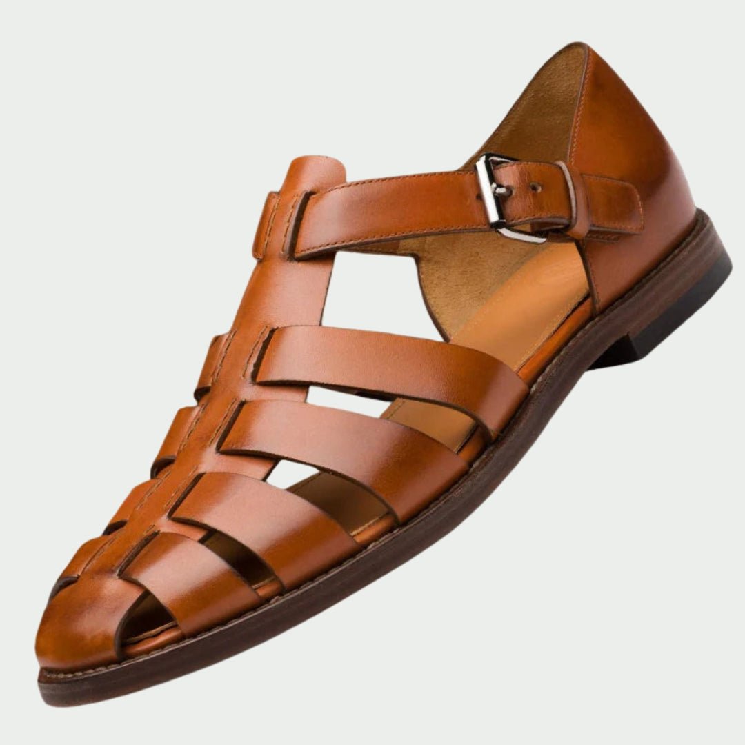Men's Flat Sandals | Leather-Look Summer Strappy