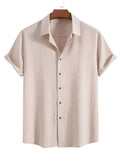 Men's Linen Shirt | Short-Sleeve Button-Down