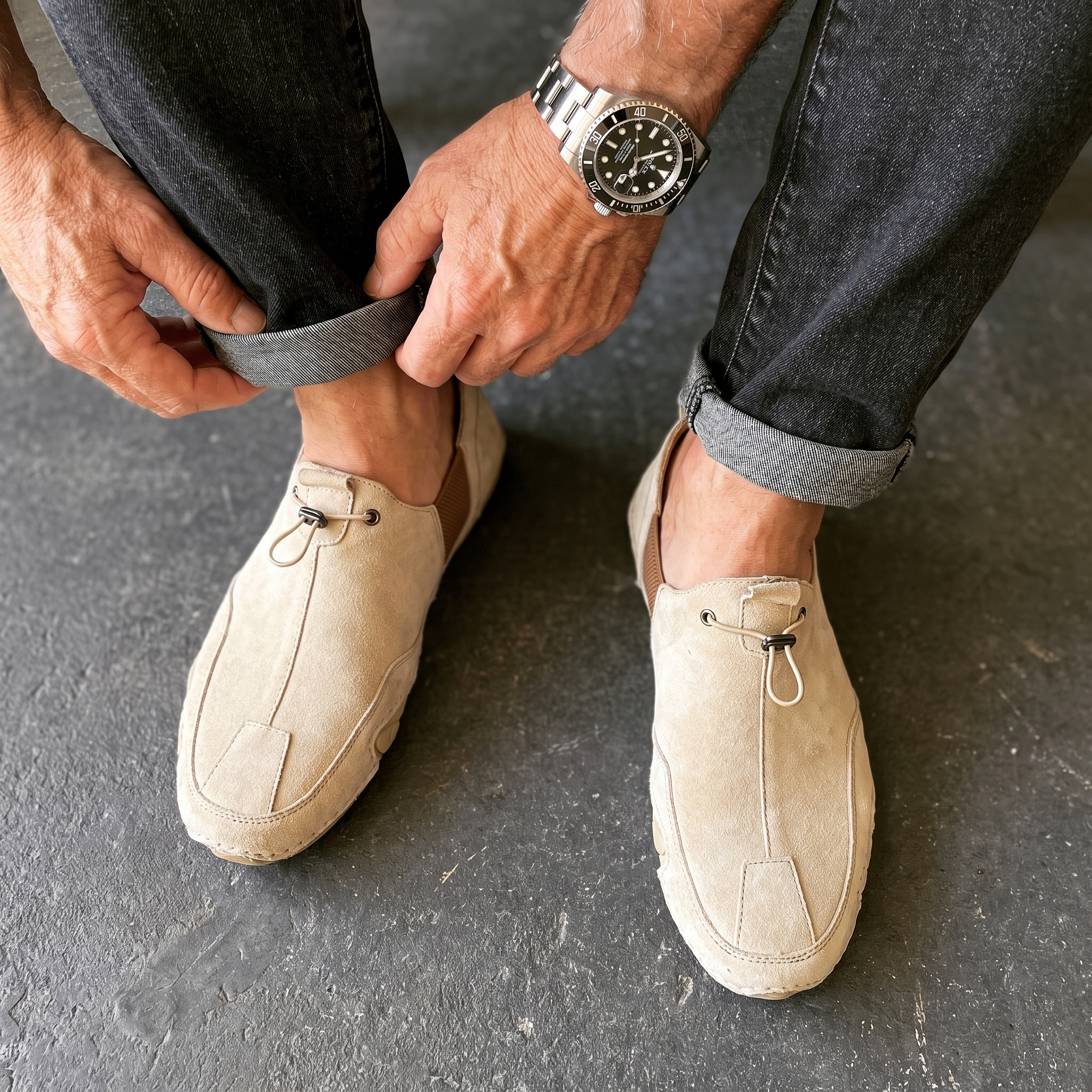 Men's Slip-On Loafers | Leather-Look Casual Summer