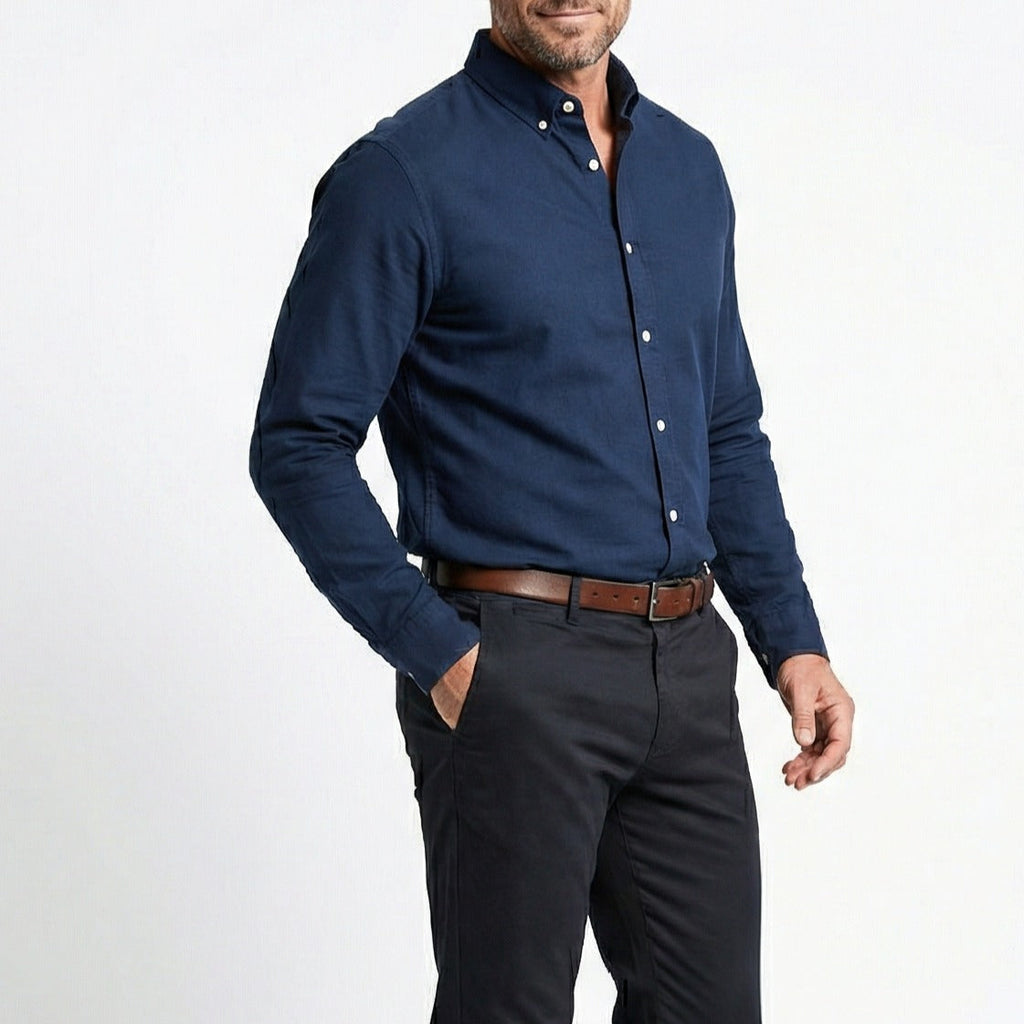 Men's Summer Shirt | Linen-Blend Short-Sleeve Casual