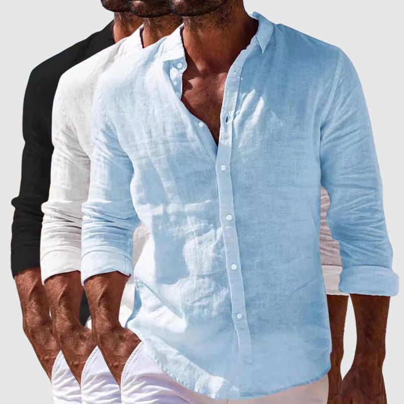 Men's Summer Shirt | Linen-Blend Short-Sleeve Casual