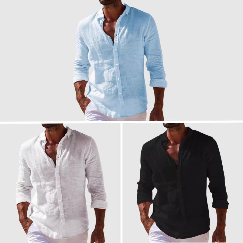 Men's Summer Shirt | Linen-Blend Short-Sleeve Casual