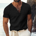 Men's Summer Shirt | V-Neck Short-Sleeve Casual