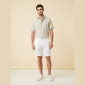 Men's Tailored Shorts | Linen-Blend High-Waisted Casual