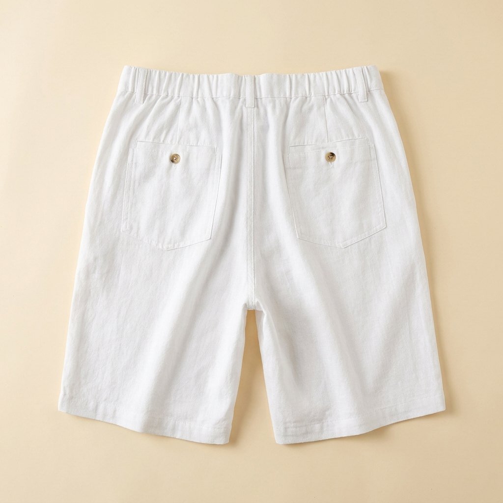 Men's Tailored Shorts | Linen-Blend High-Waisted Casual