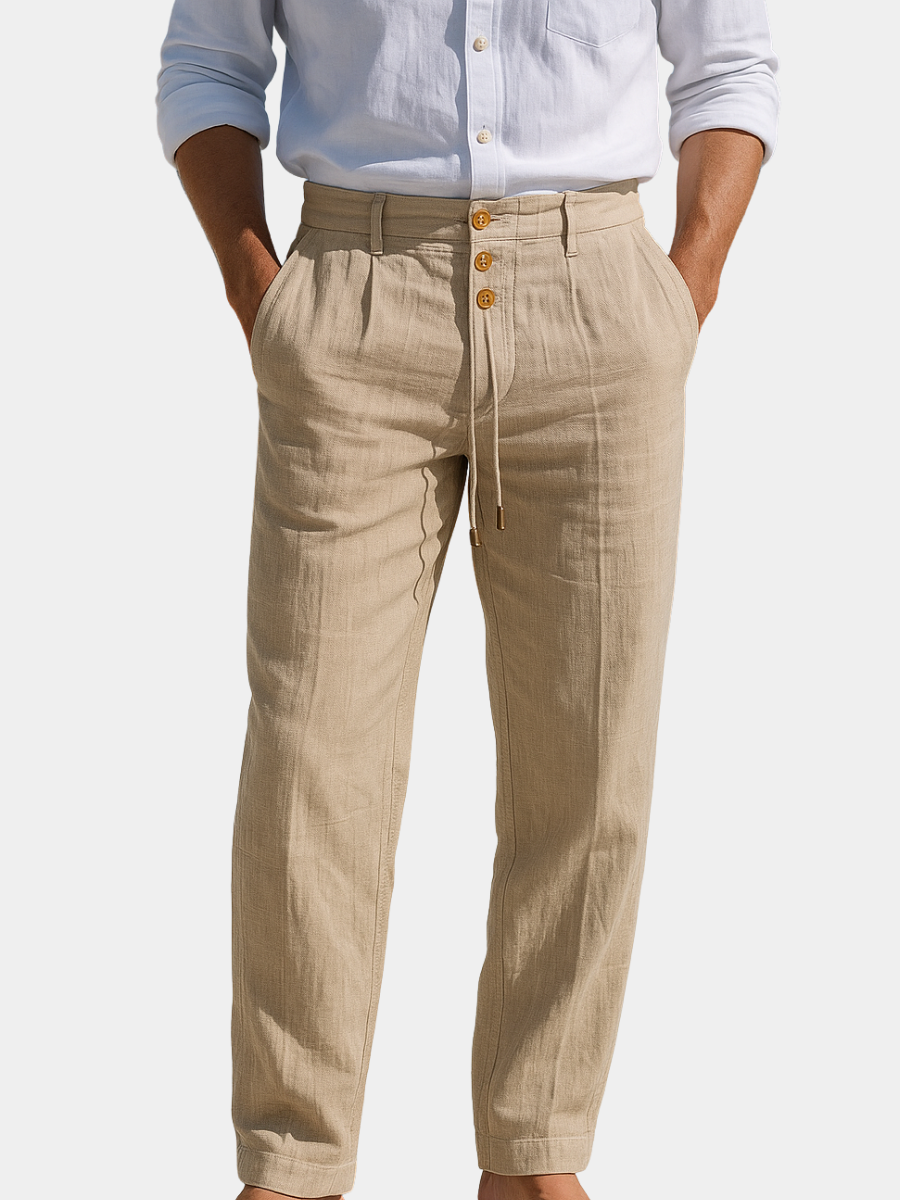 Men's Tailored Trousers | High-Waisted Wide-Leg Summer
