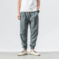 Men's Tailored Trousers | Linen-Blend High-Waisted Wide-Leg