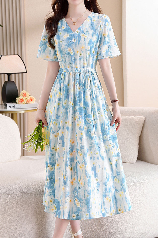 Women's Beach Dress | Floral V-Neck