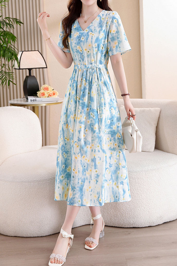 Women's Beach Dress | Floral V-Neck