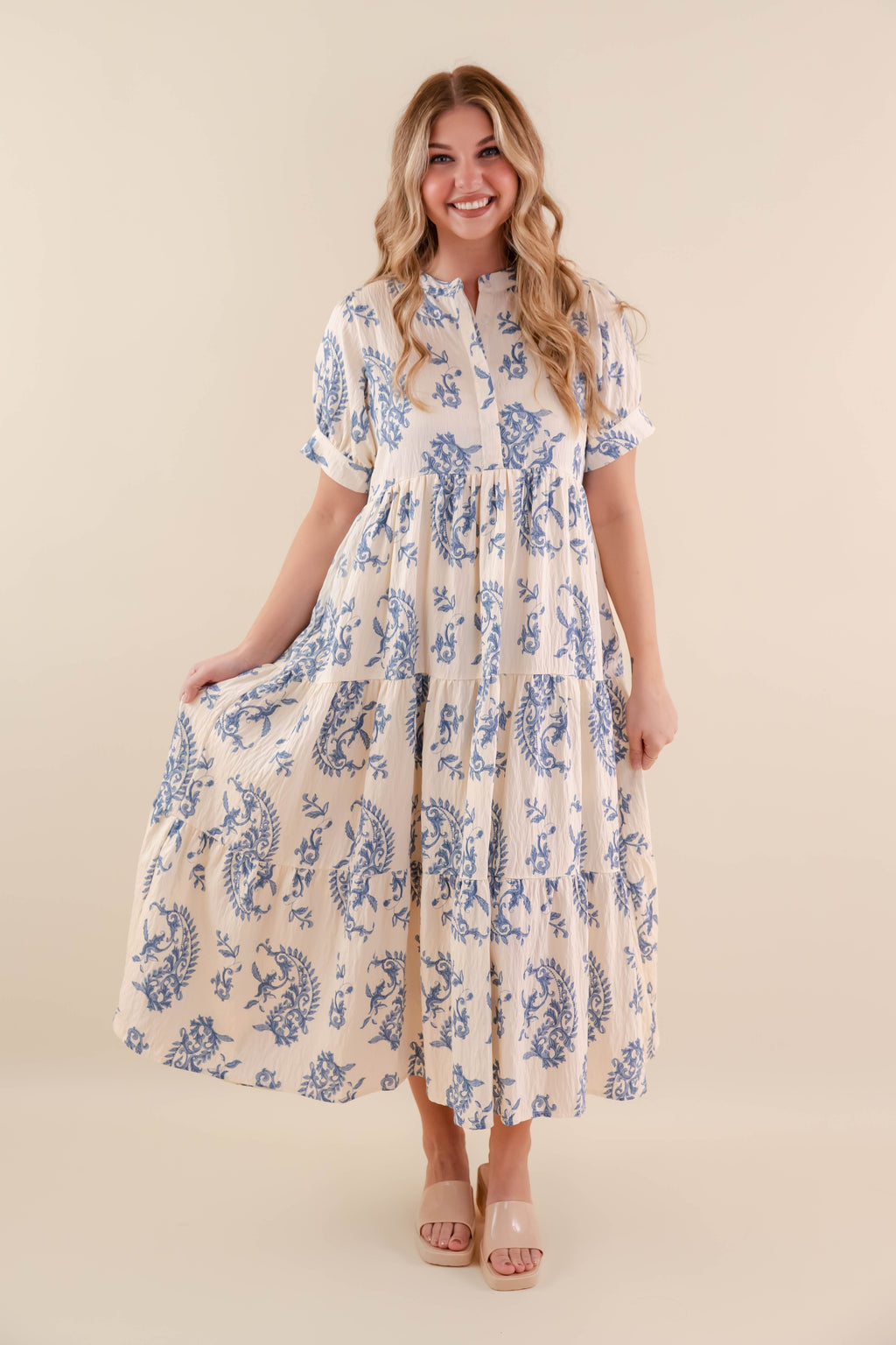 Women's Beach Dress | Tiered Midi