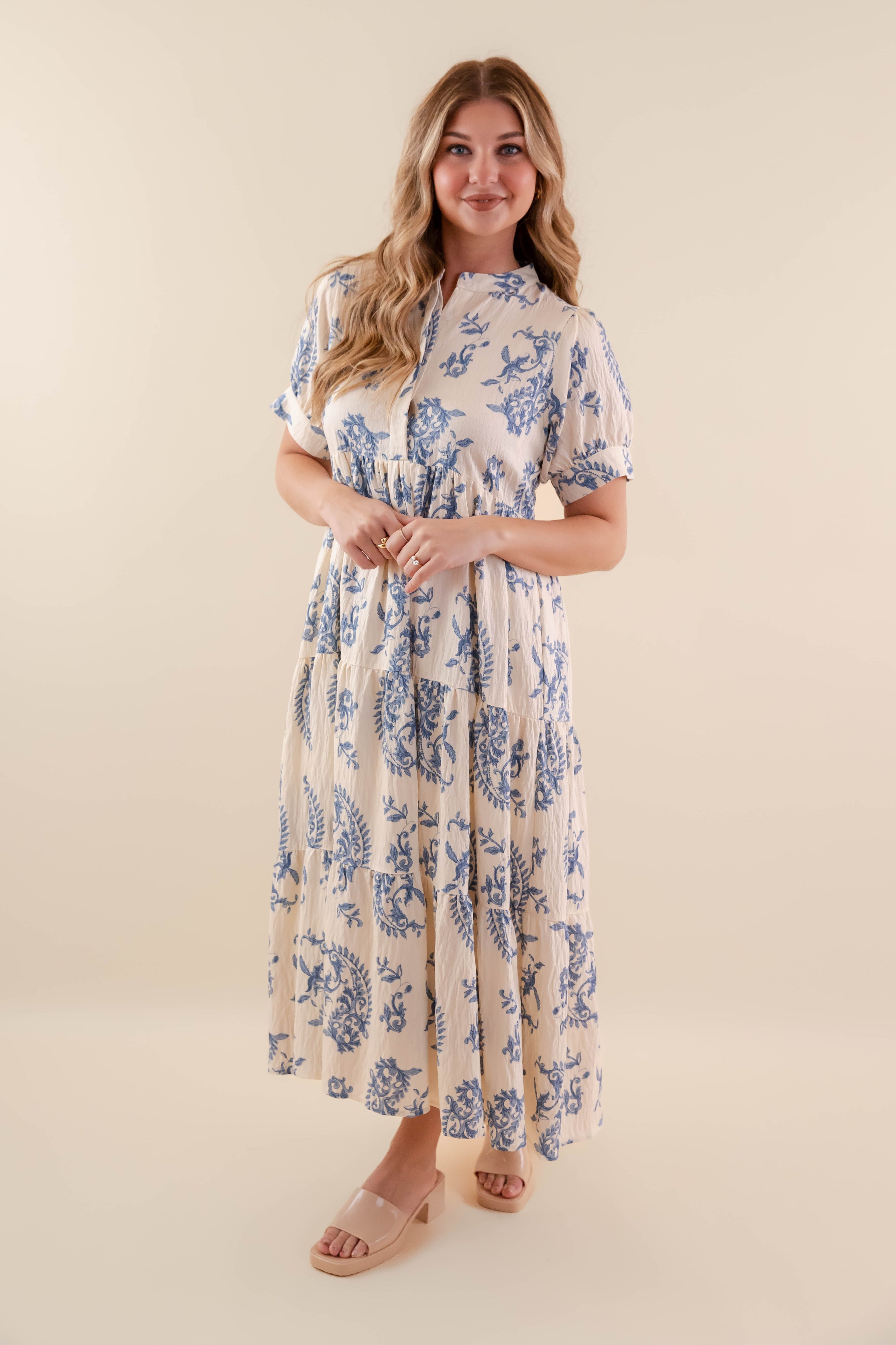 Women's Beach Dress | Tiered Midi