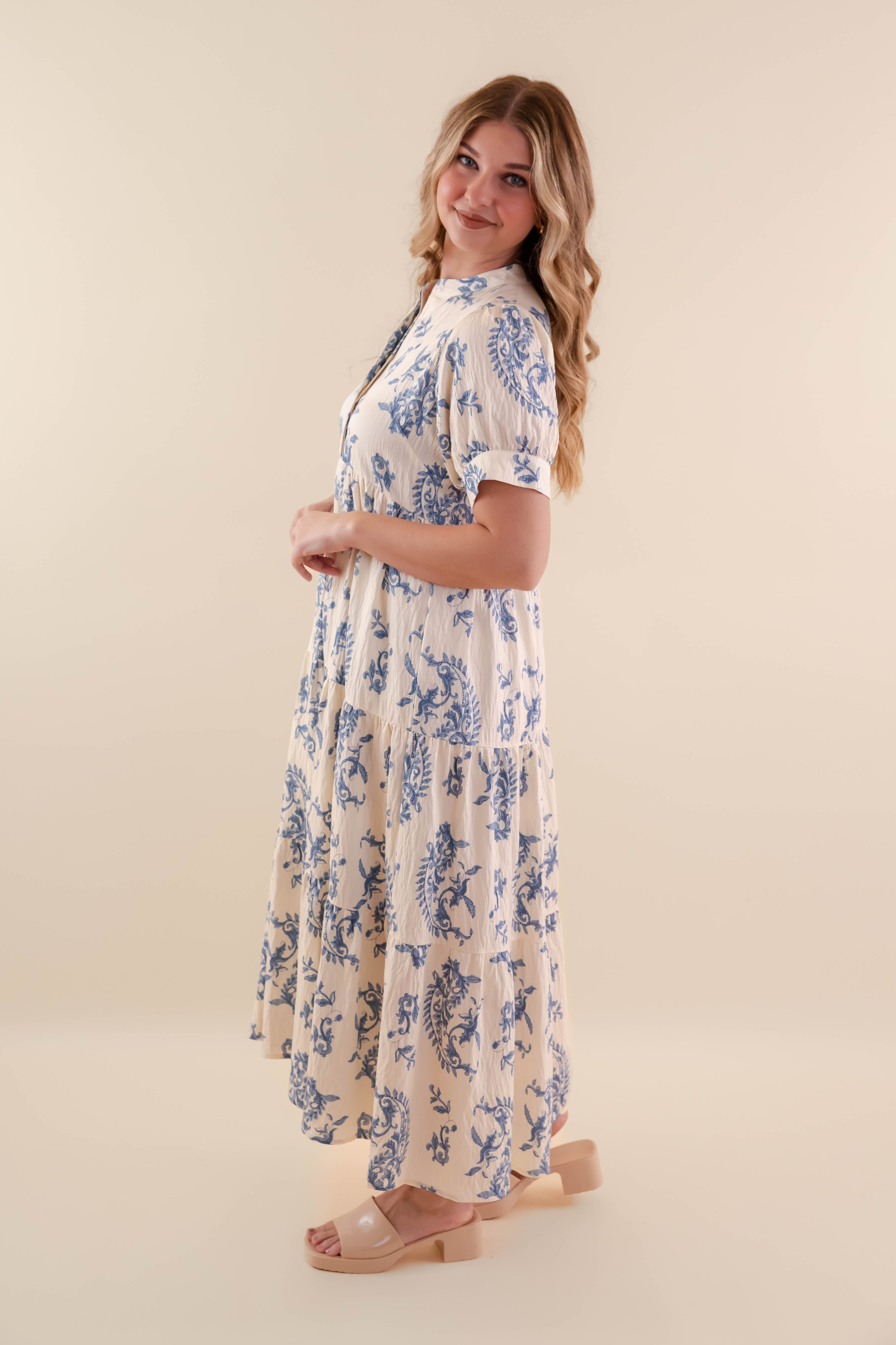 Women's Beach Dress | Tiered Midi