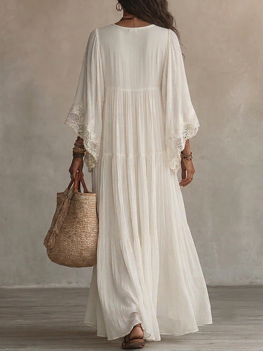 Women's Beach Dress | V-Neck A-Line