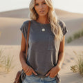 Women's Beach Shirt | Printed Short-Sleeve Chambray