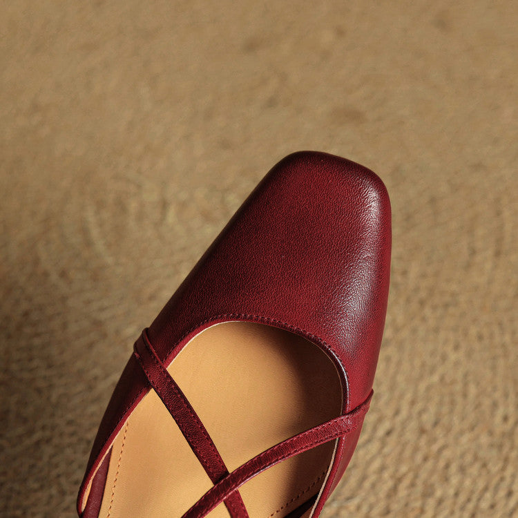 Women's Block Heel Sandals | Leather Dressed-Up