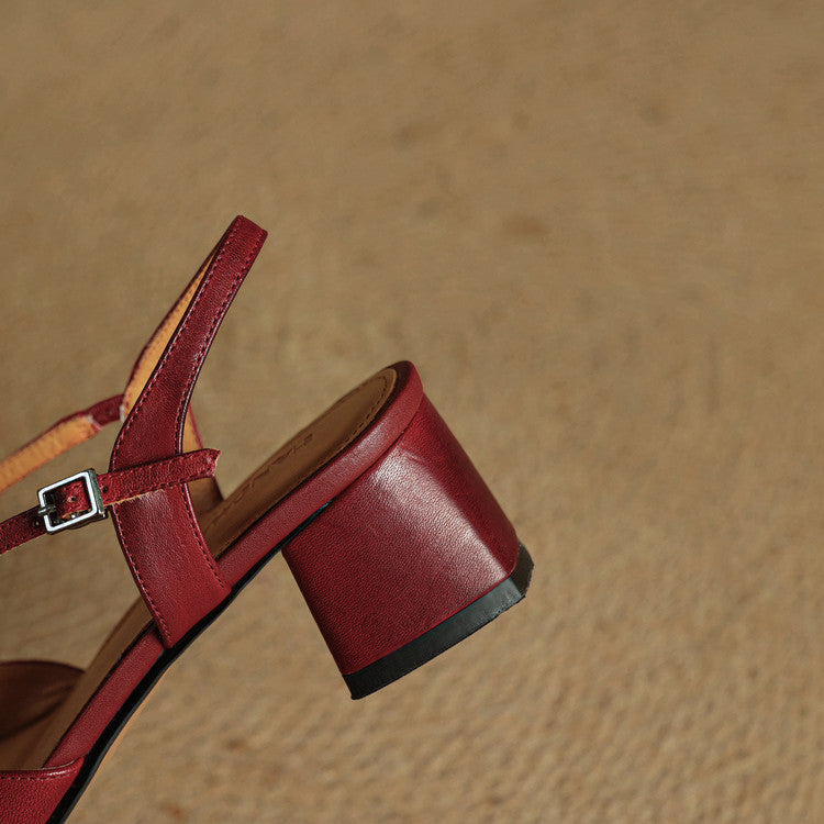 Women's Block Heel Sandals | Leather Dressed-Up