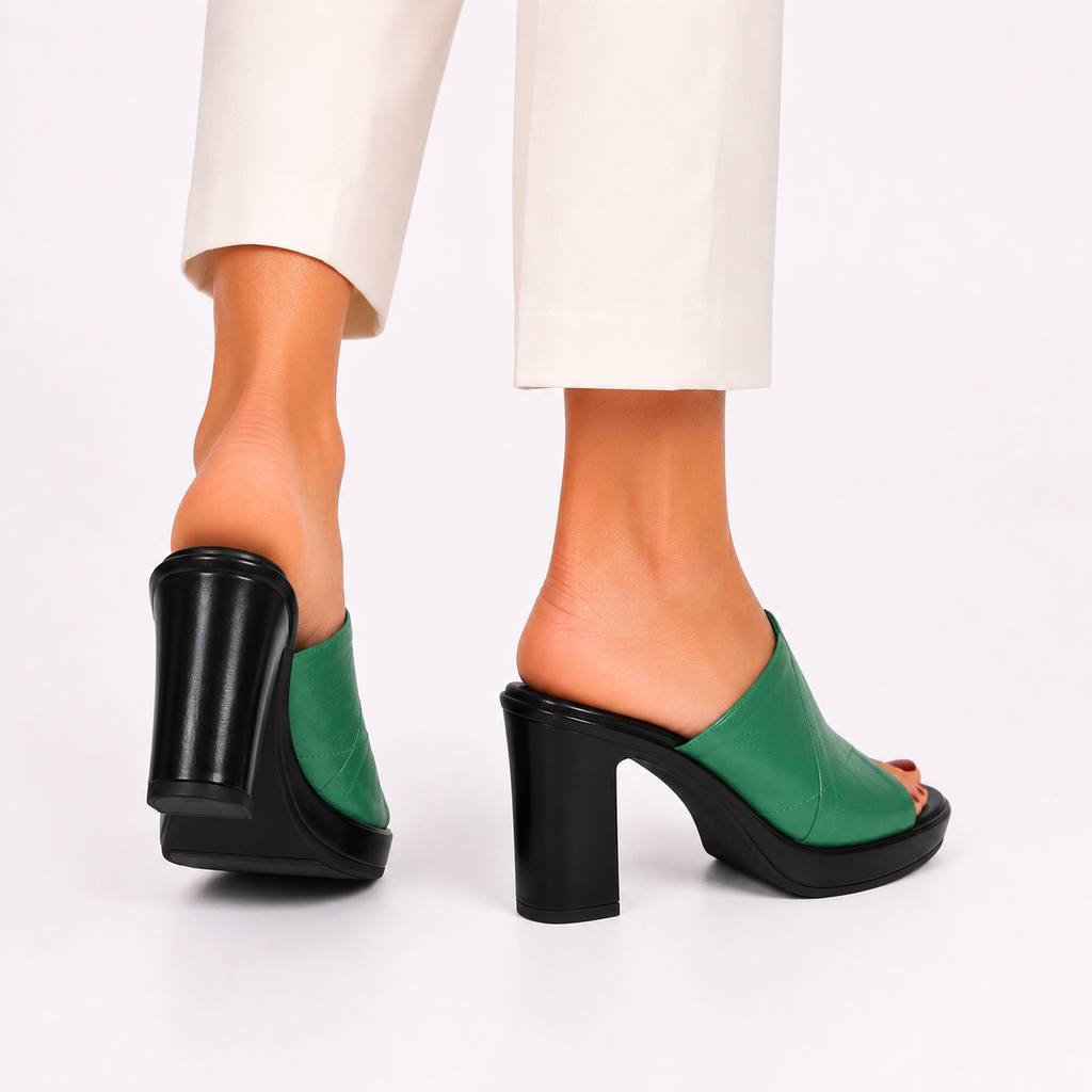 Women's Block Heel Sandals | Slip-On Slide