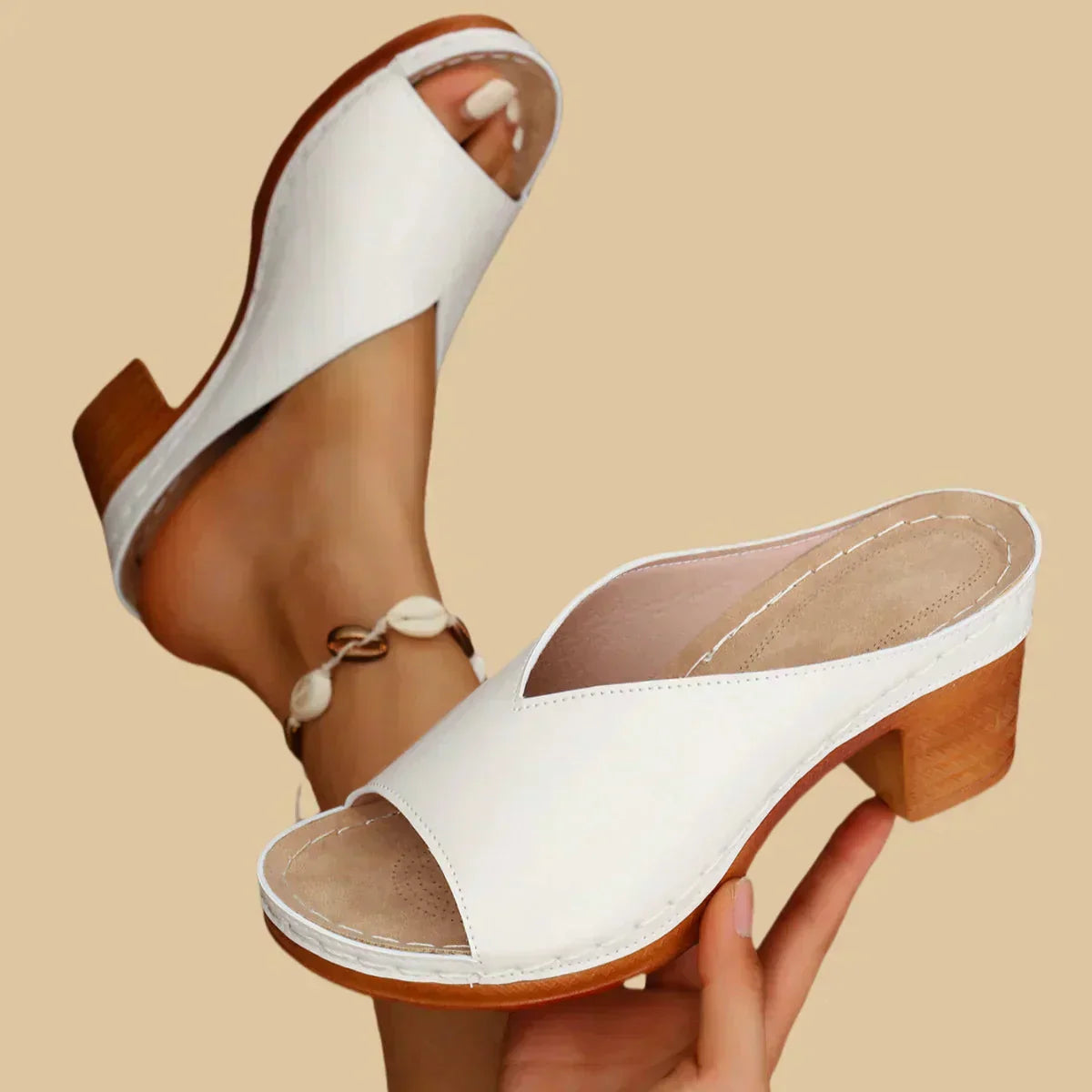 Women's Block Heels | Block-Heel Open-Toe Strappy