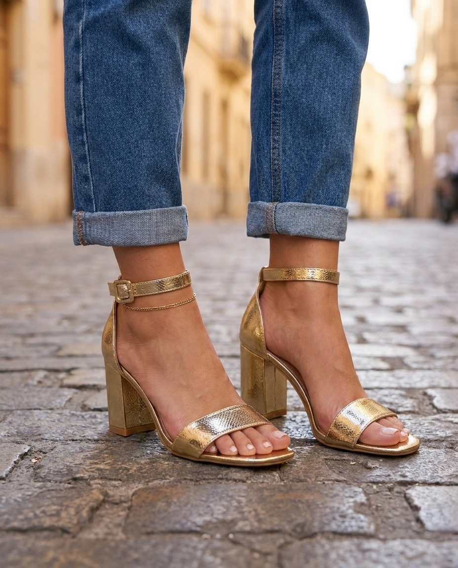 Women's Block Heels | Block-Heel Strappy Summer