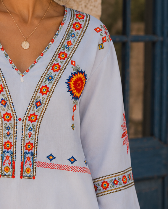 Women's Blouse | Boho V-Neck Summer