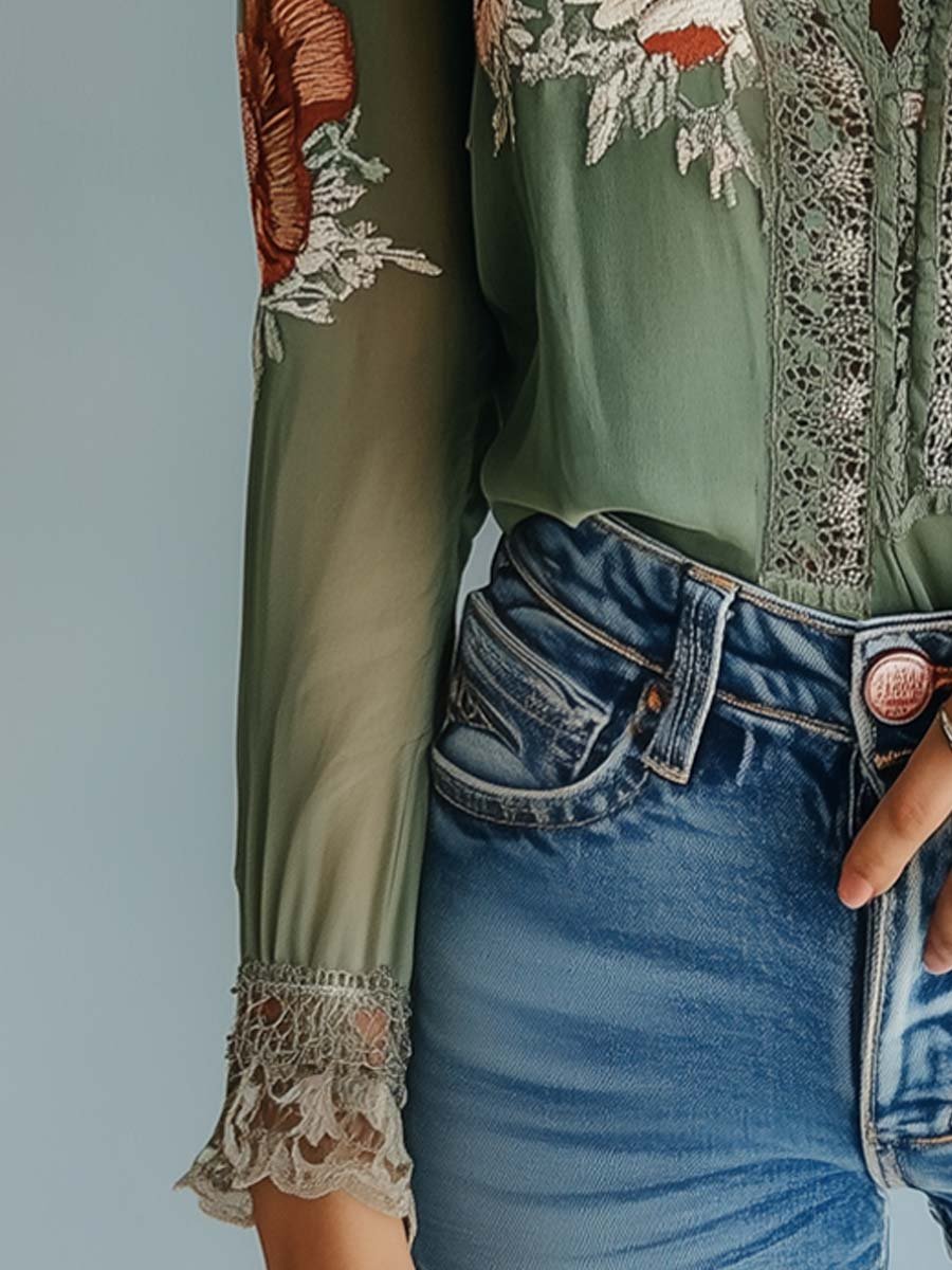 Women's Blouse | Floral Boho Summer