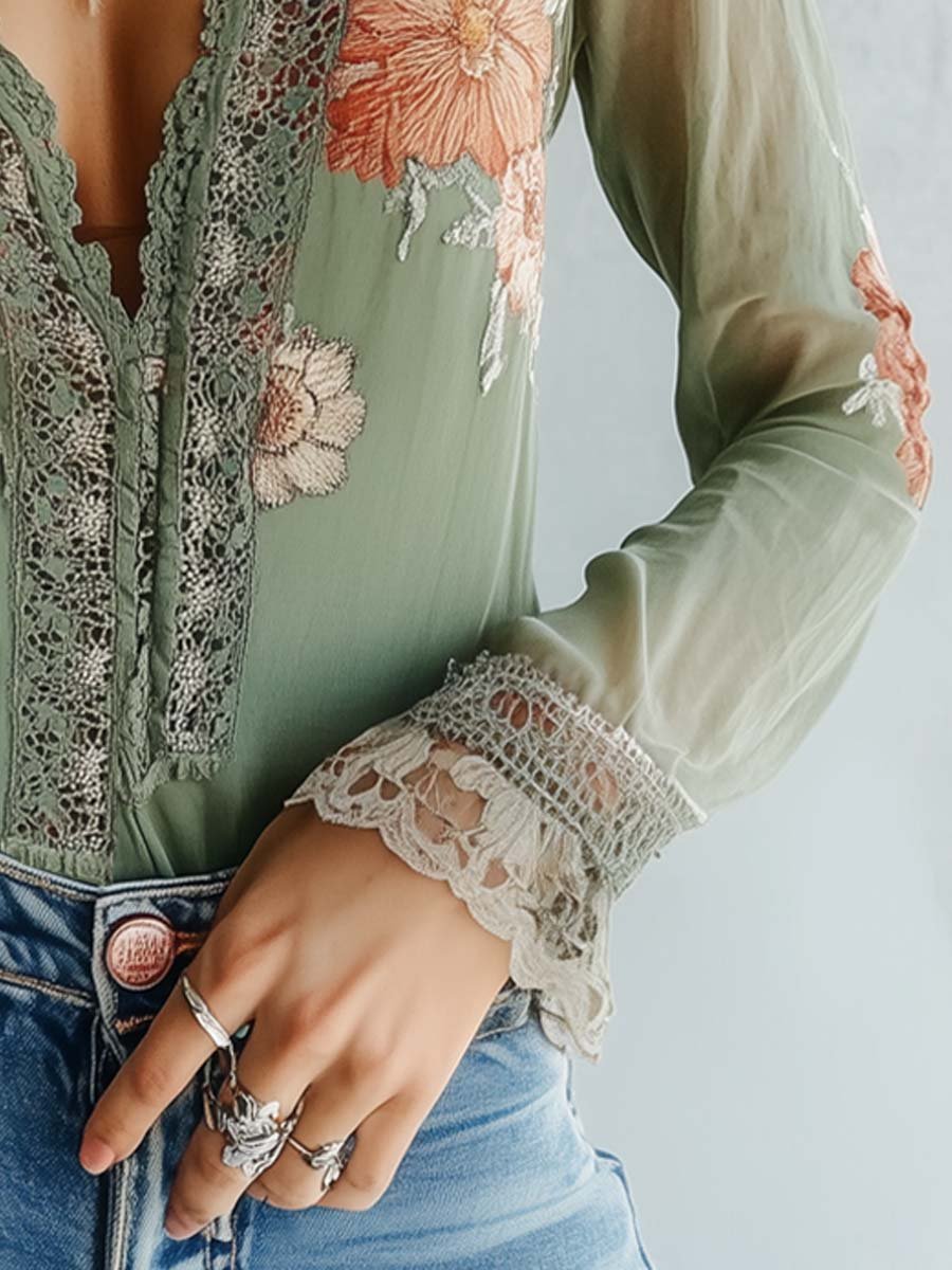 Women's Blouse | Floral Boho Summer