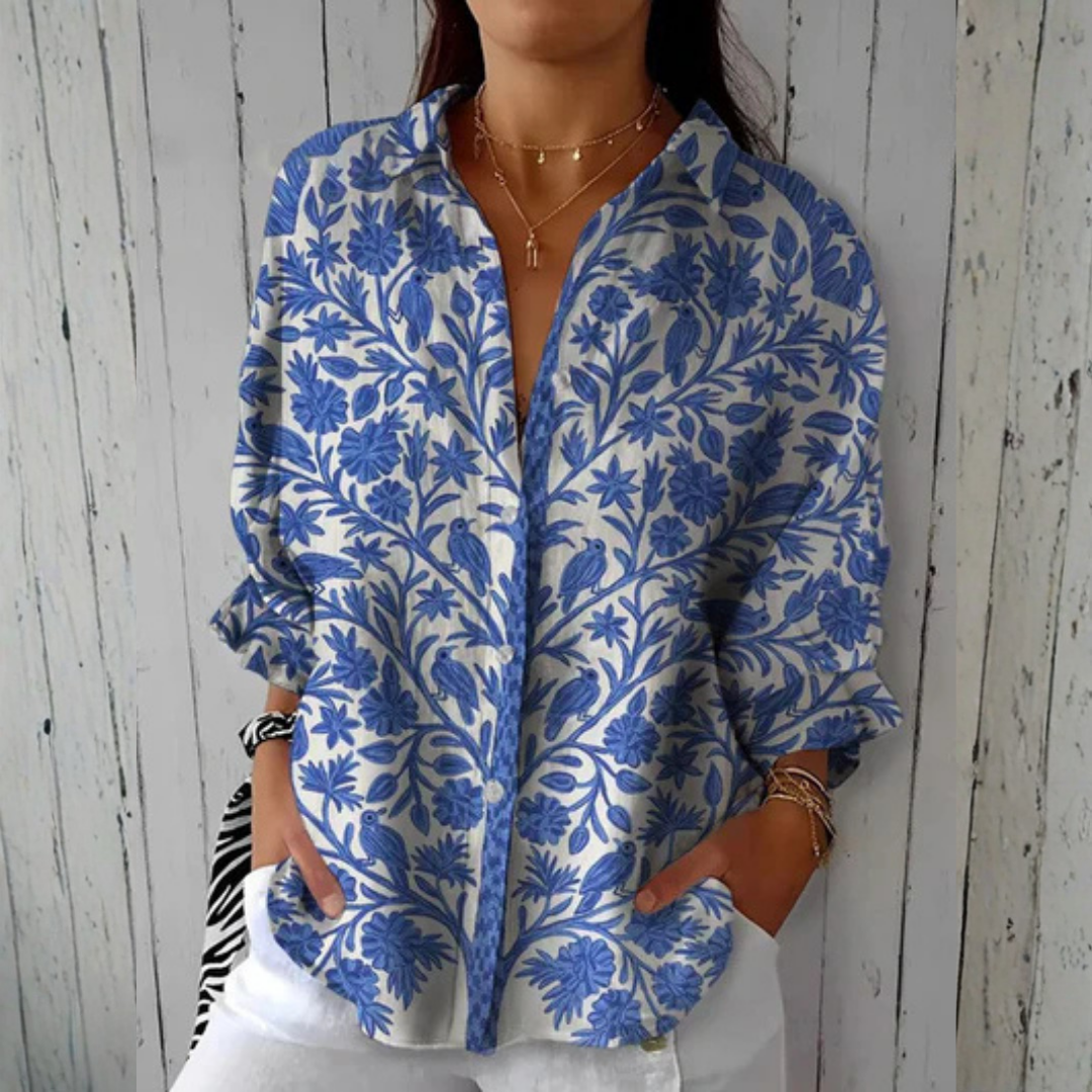 Women's Blouse | Floral Printed Button-Down