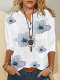 Women's Blouse | Floral V-Neck Summer