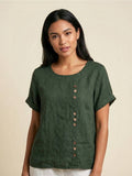 Women's Blouse | Linen-Blend Summer Casual