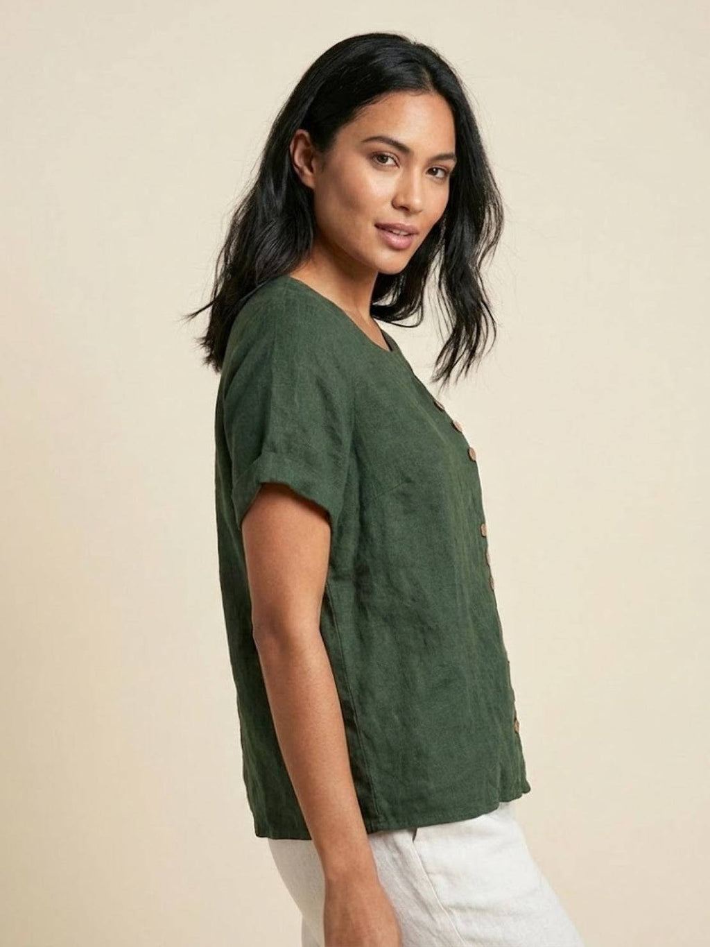 Women's Blouse | Linen-Blend Summer Casual