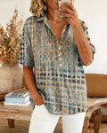 Women's Blouse | Printed Short-Sleeve Summer