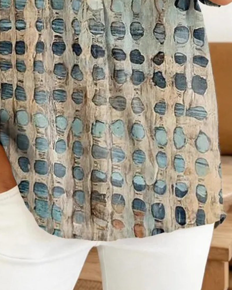 Women's Blouse | Printed Short-Sleeve Summer
