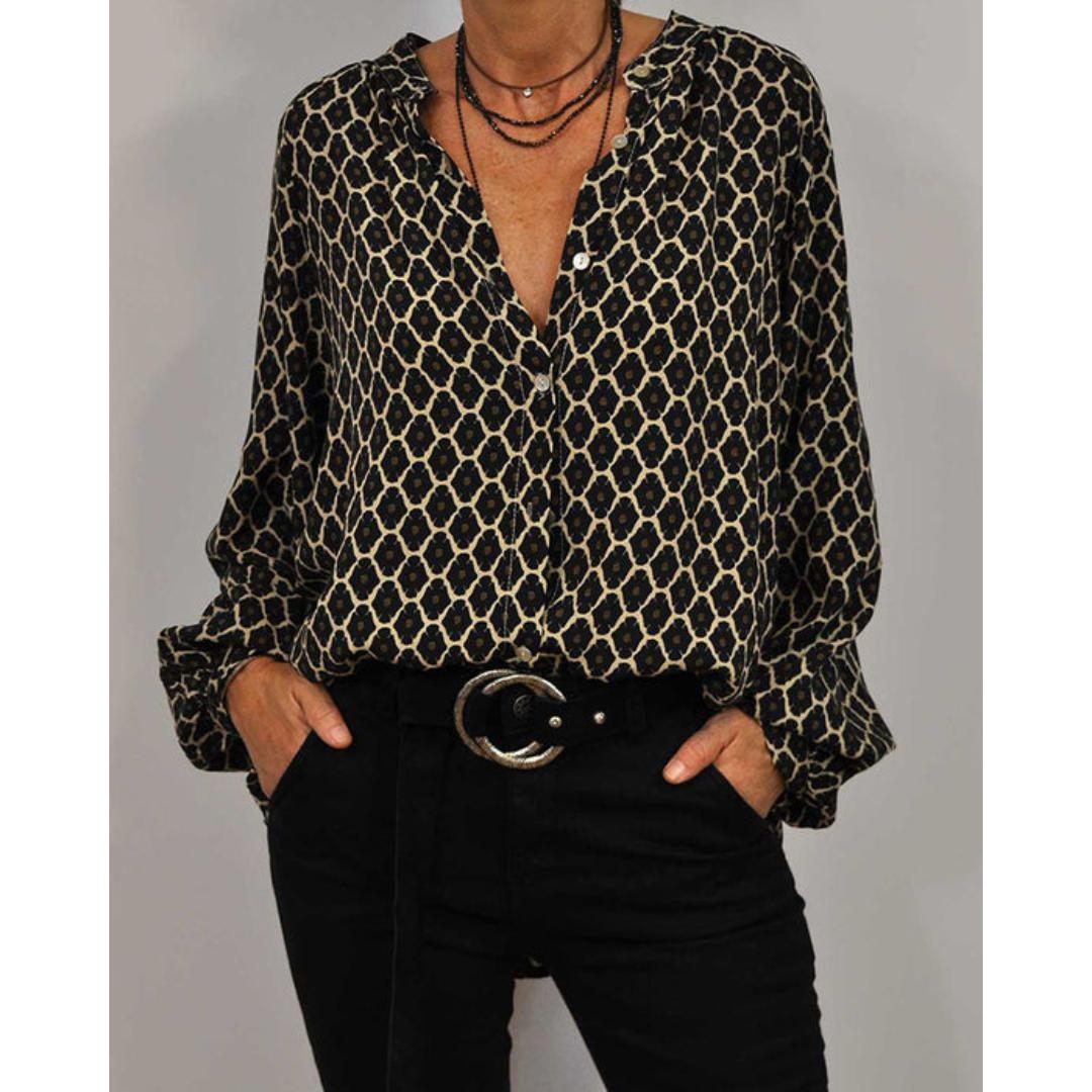 Women's Blouse | Printed V-Neck Summer