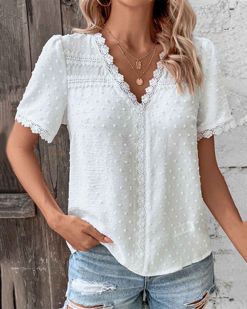 Women's Blouse | V-Neck Summer Casual