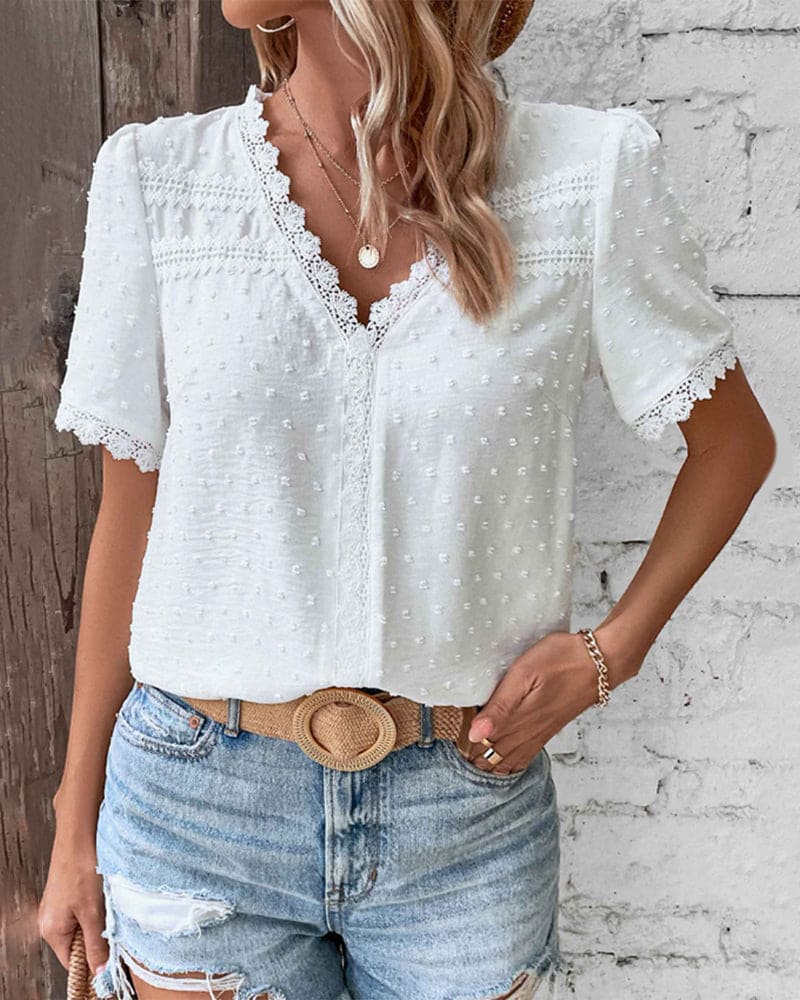 Women's Blouse | V-Neck Summer Casual