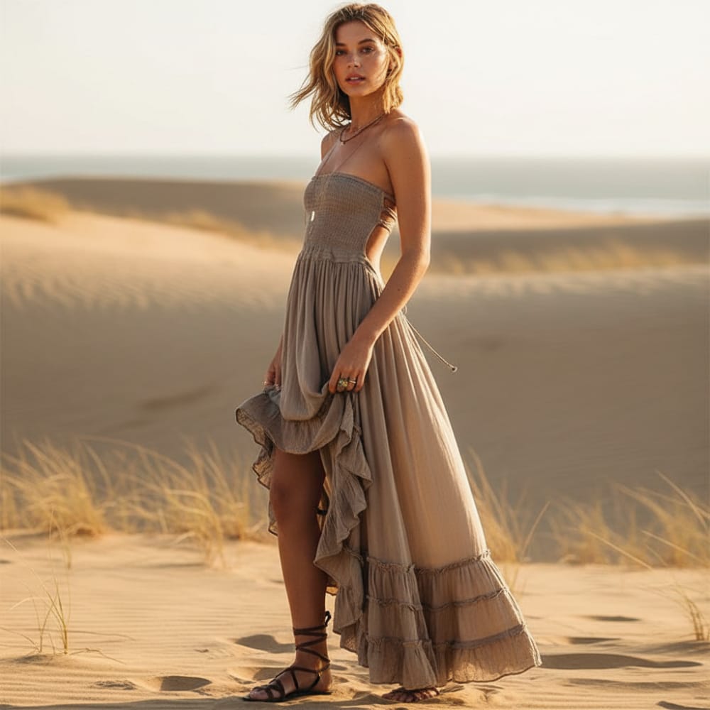 Women's Boho Dress | Maxi Halter Summer