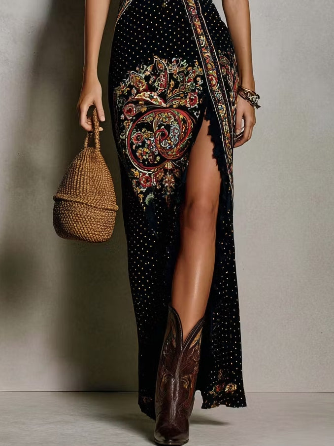 Women's Boho Dress | Printed V-Neck Summer