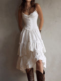Women's Boho Dress | Tiered Midi Summer