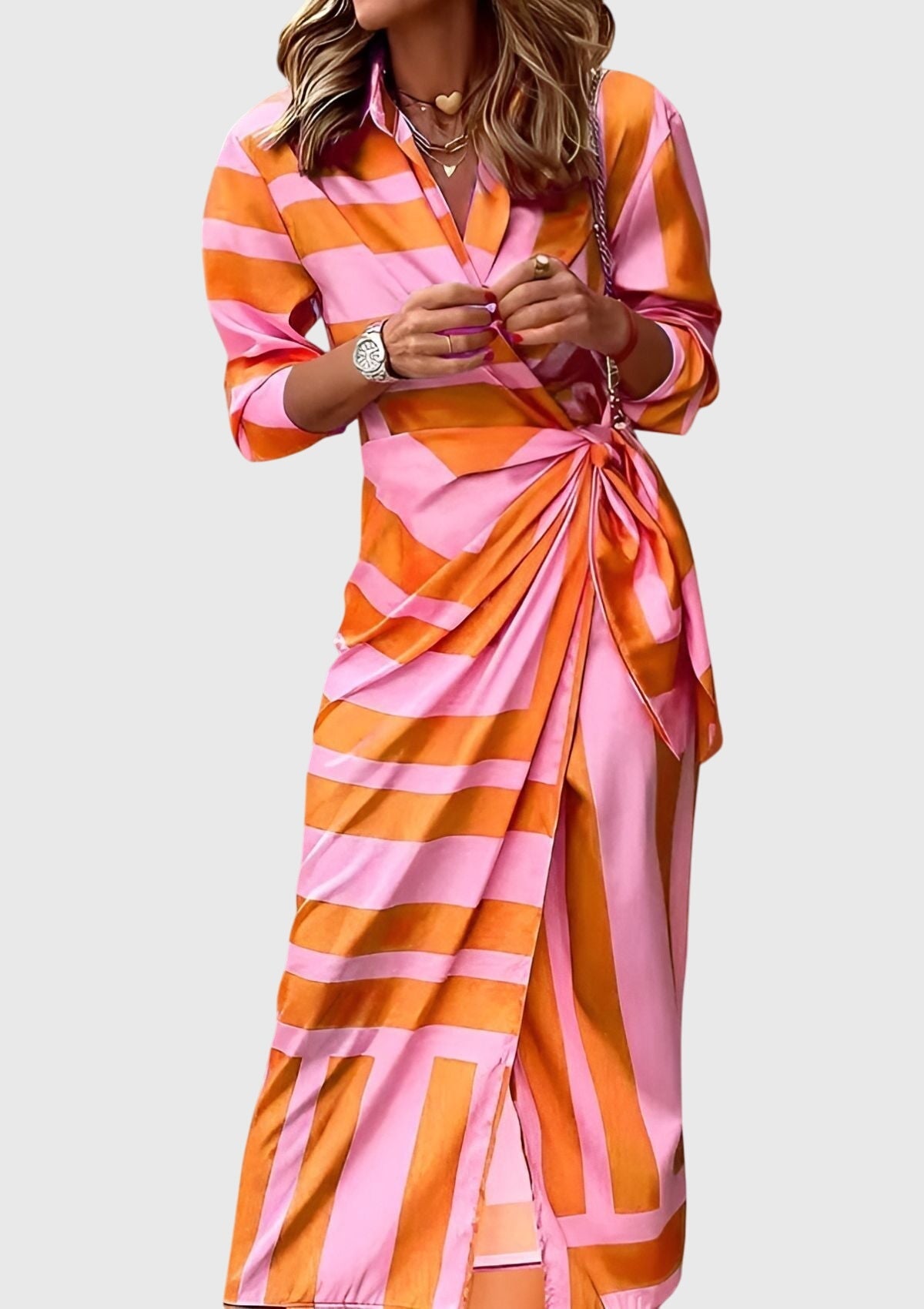 Women's Casual Summer Dress | Printed Wrap