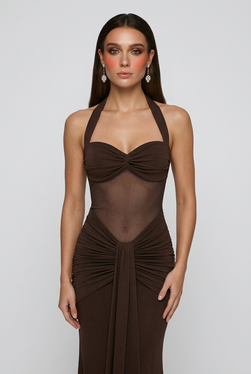 Women's Cocktail Dress | Halter Summer Casual