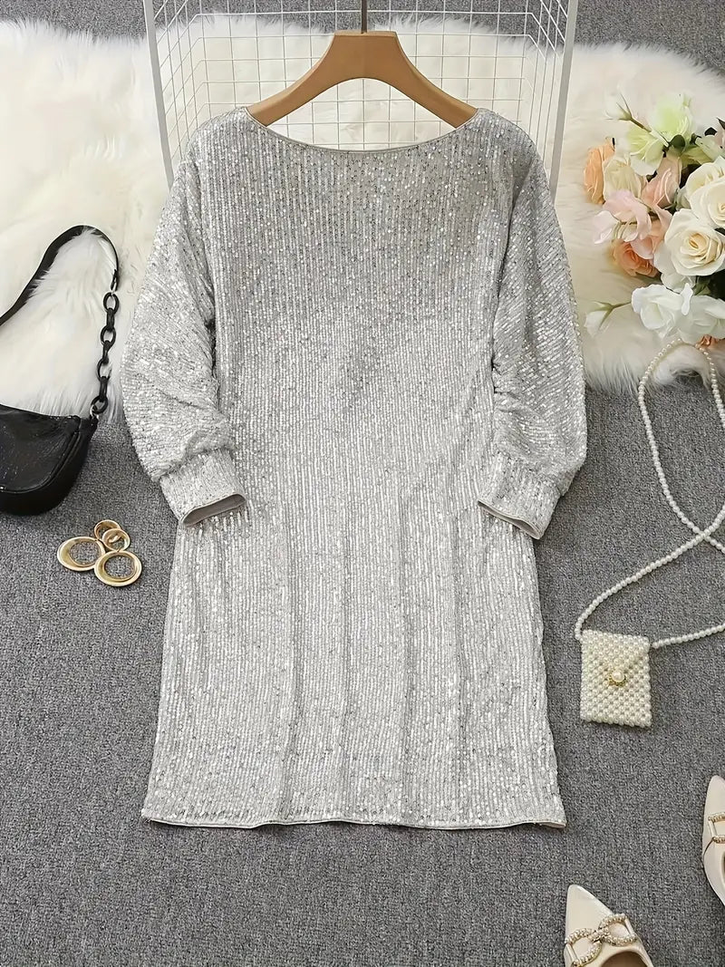 Women's Cocktail Dress | Sequin Flowy
